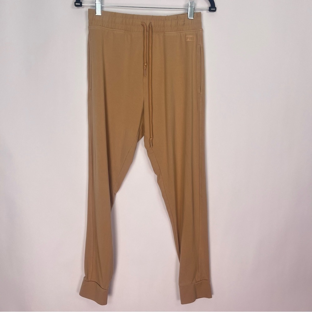 Victoria Secret Pink Loungewear Pants Tan Sz Medium